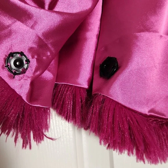 Hot Pink Anthropologie Faux Fur Capelet Shrug Bolero One Size Fits Most - Picture 6 of 15